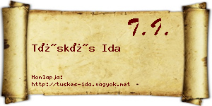 Tüskés Ida névjegykártya