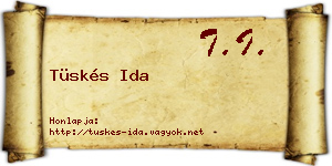 Tüskés Ida névjegykártya
