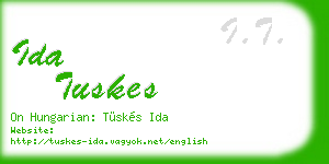 ida tuskes business card