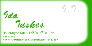 ida tuskes business card